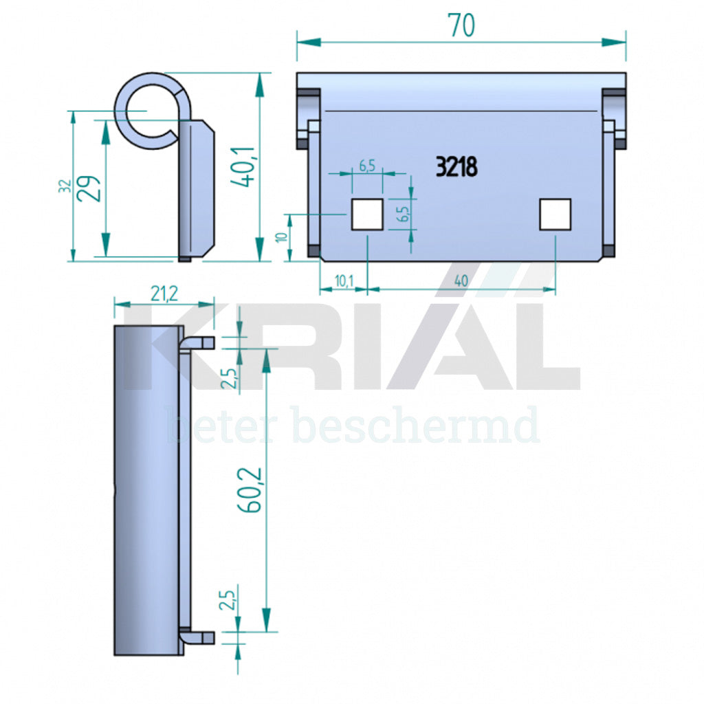 Industriëel zijscharnier met wielhouder