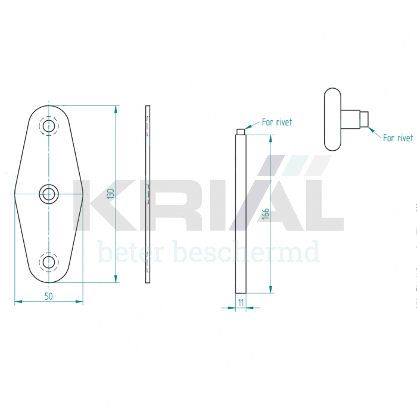 Tandem loopwiel, lang
