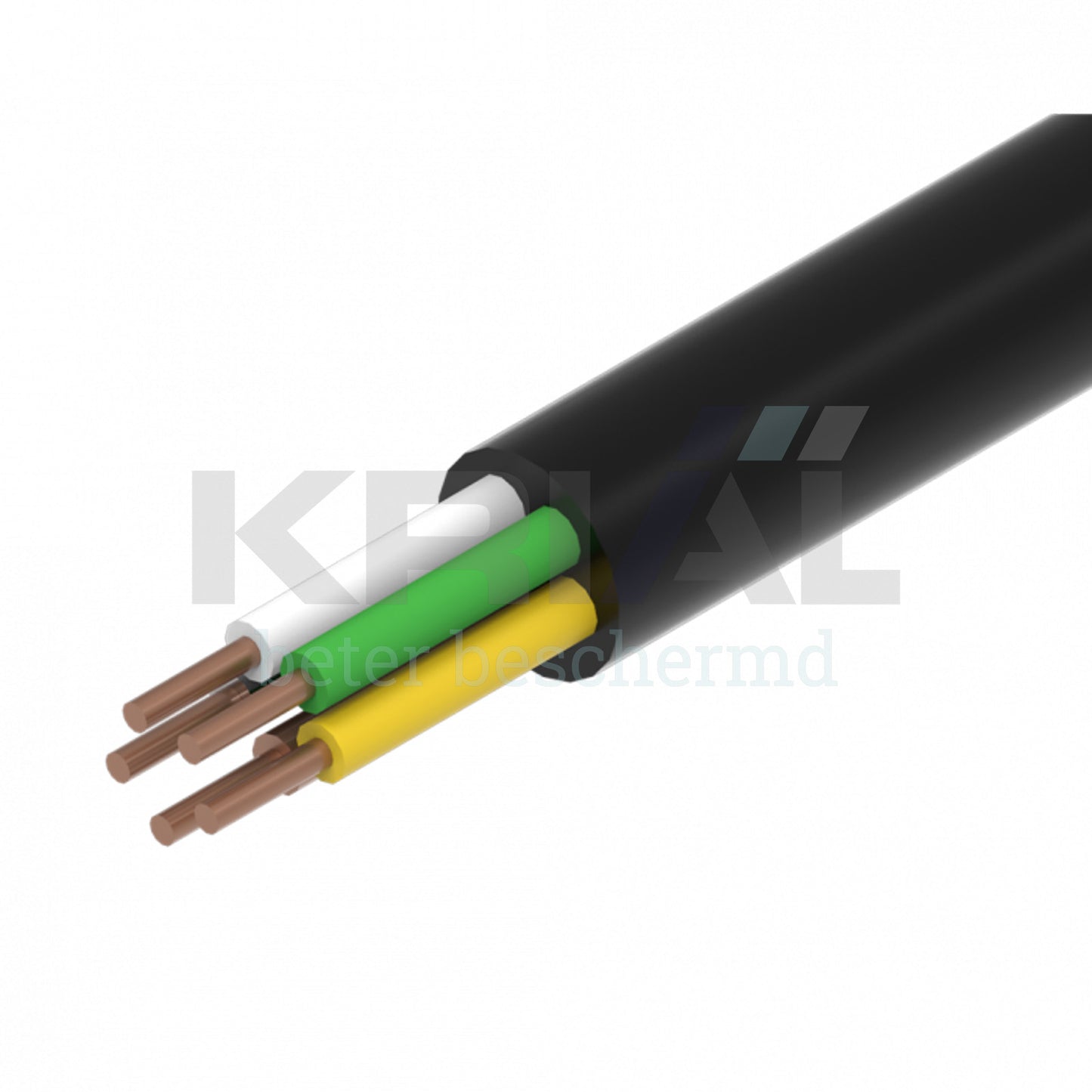 5-aderige spiraalkabel, 1600mm