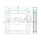 RVS venster met matte plexibaglazing - art 6047