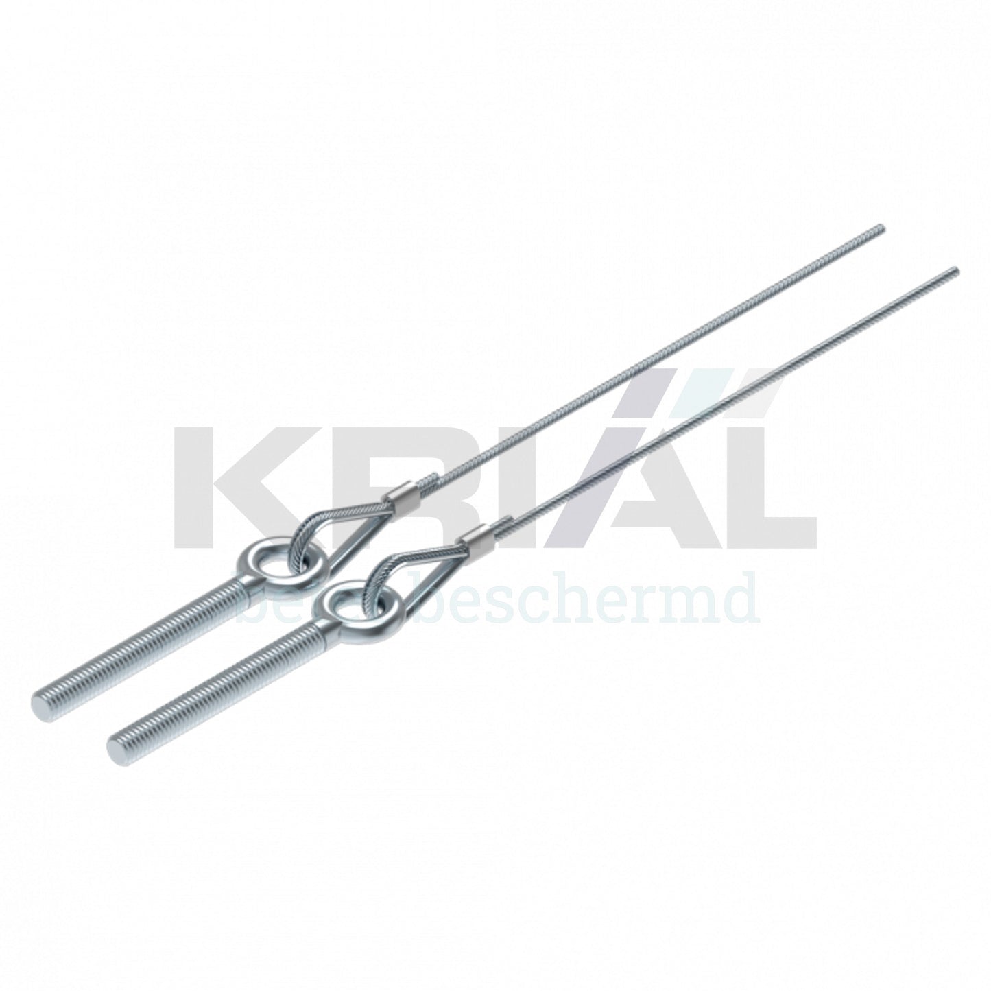 Kabelset 5mm met schroefoog en versterkte lus, 14m