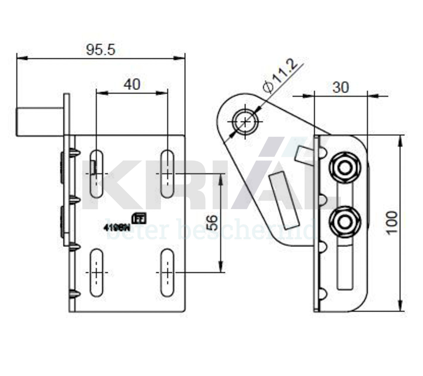 Verstelbare toprolhouder