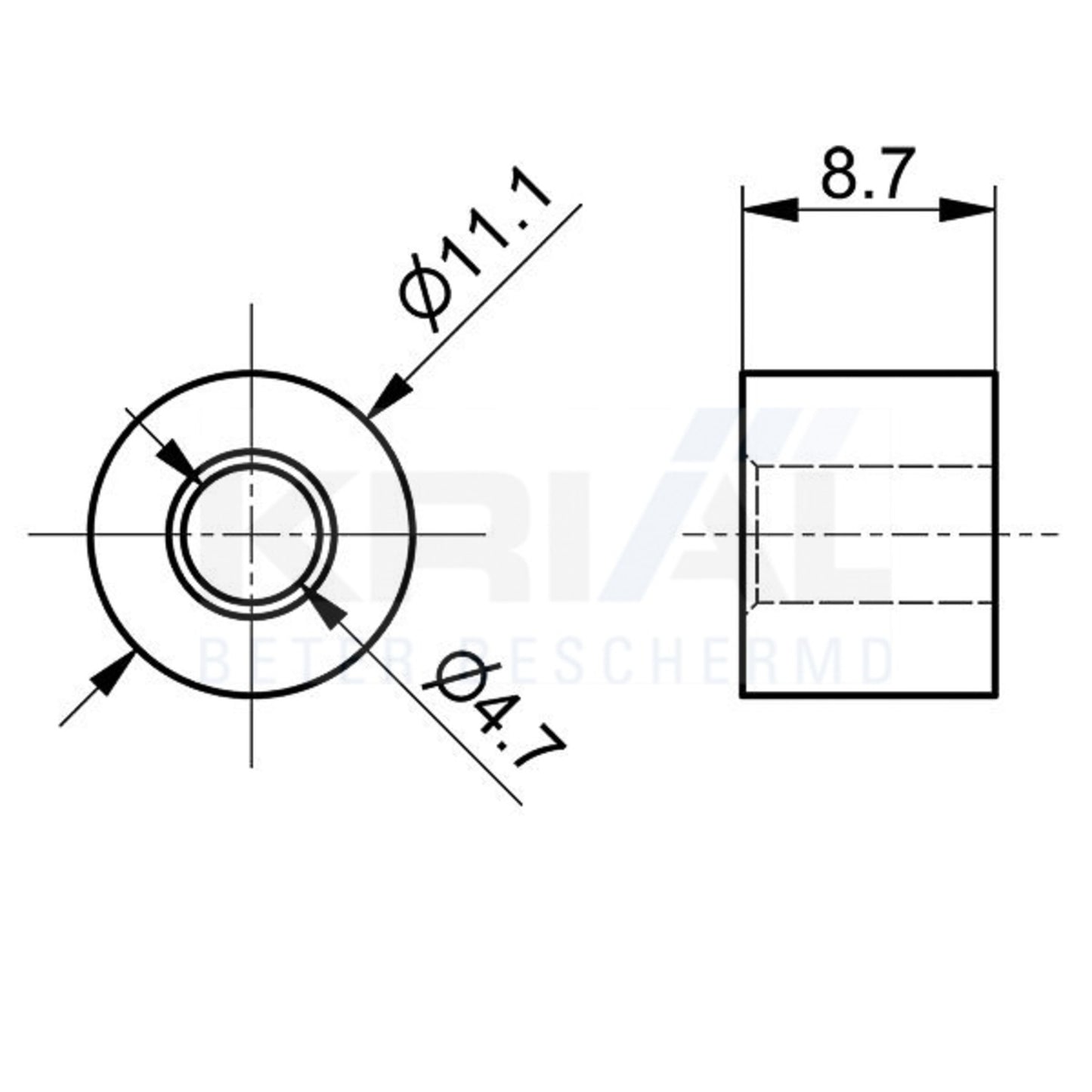 Serre-câble 4mm