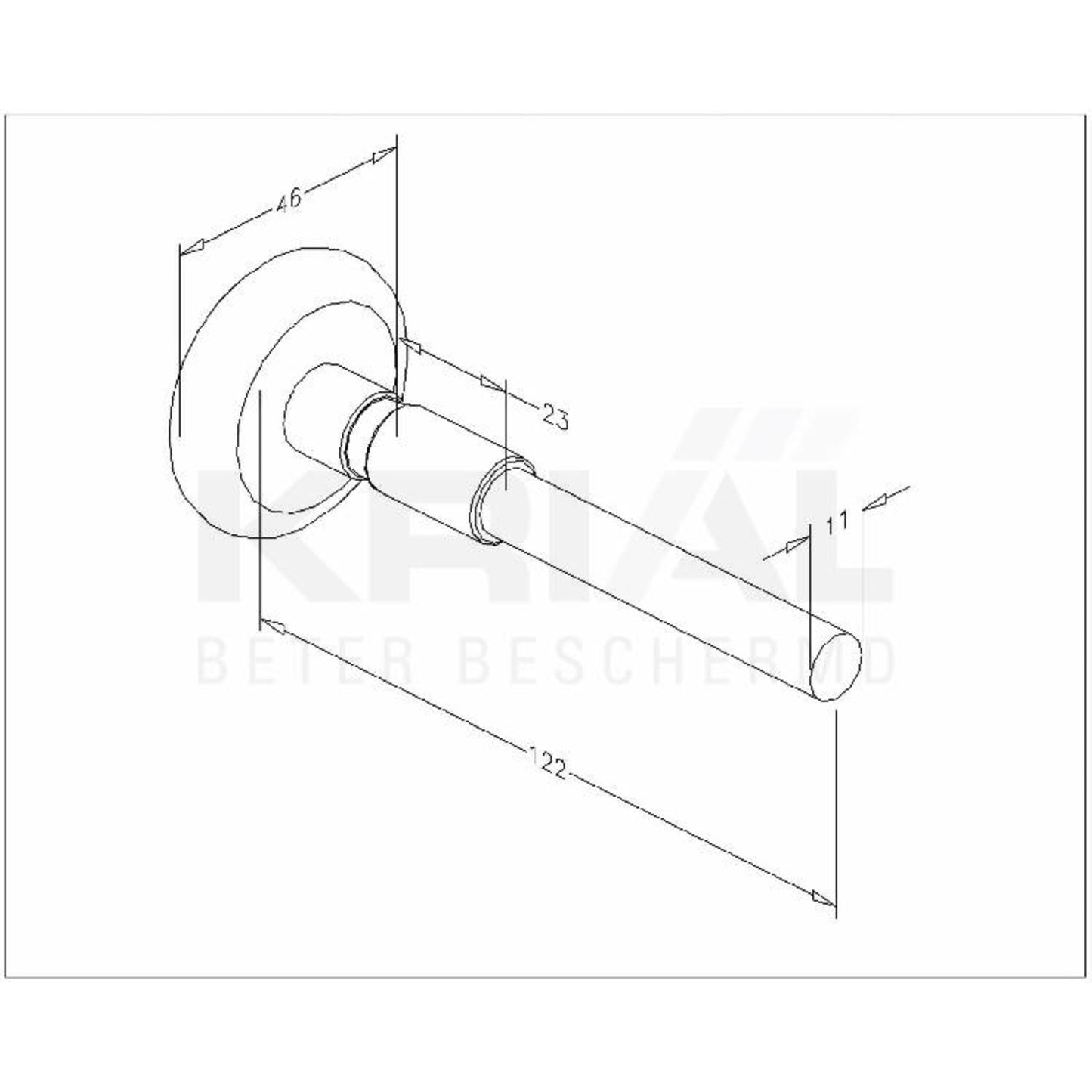 Loopwiel lang met verdikking