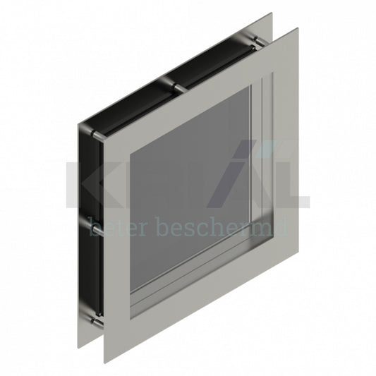 RVS venster met heldere plexibaglazing - art 6046